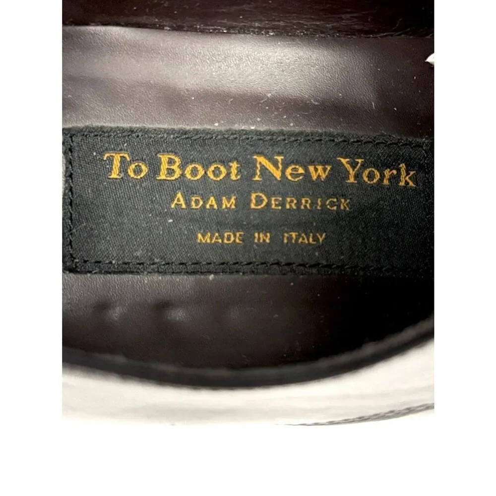 To Boot New York Leather Men's Shoes Black Oxfords Men's Size 10 Cap Toe Italy